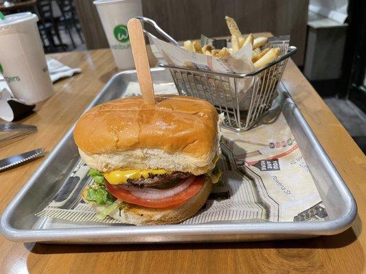 The 1/3 lb "Our" Burger with Fries