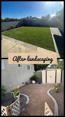 After landscaping