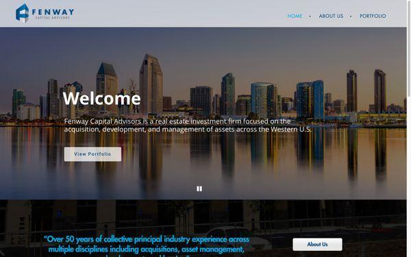 wordpress website design for Fenway in San Diego.