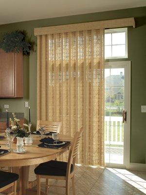 Woven Wood for patio door perfect to match to windows.