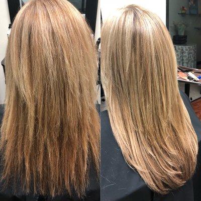 Before and after tap in extensions