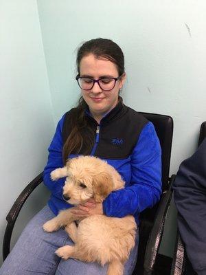 Our first vet appointment. Everything was great!