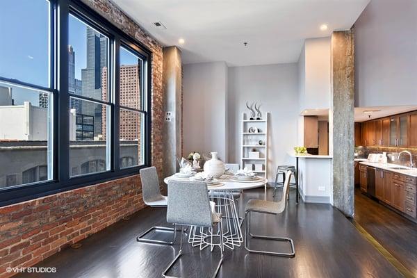 Staged and sold this two bedroom Printer's Row loft