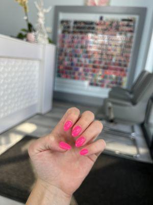 Hot Pink Almond Acrylics