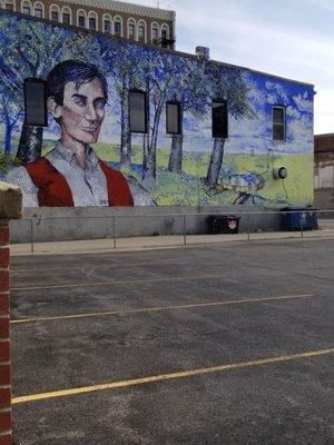 Awesome mural of Lincoln on side of Alamo's bldg..had to stop for a pic.