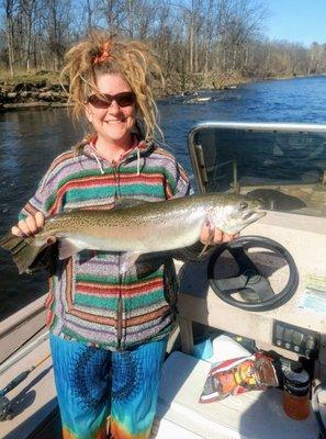 first steelhead on the river