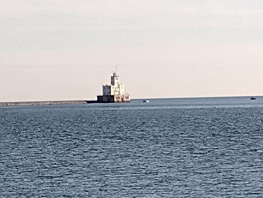 breakwater light out past the harbor