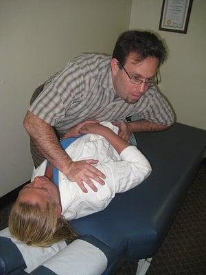 Dr. Herman adjusting the lower back