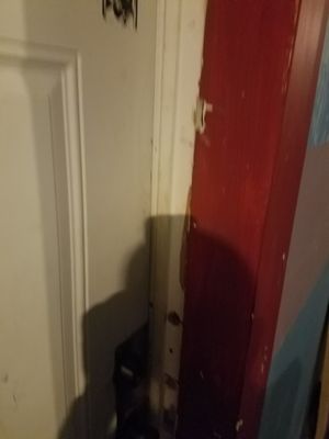 Door after repaired jam...look at the gap...not very secure.