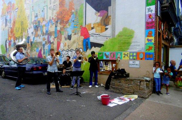 Musicians at the Baltimore Avenue Dollar Stroll