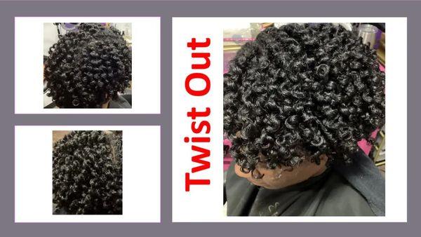 Twist-Out Done On Natural Hair.