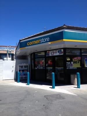 Corner store front