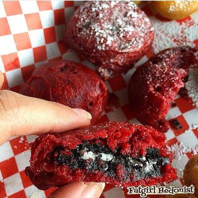 Red Velvet Fried Oreos