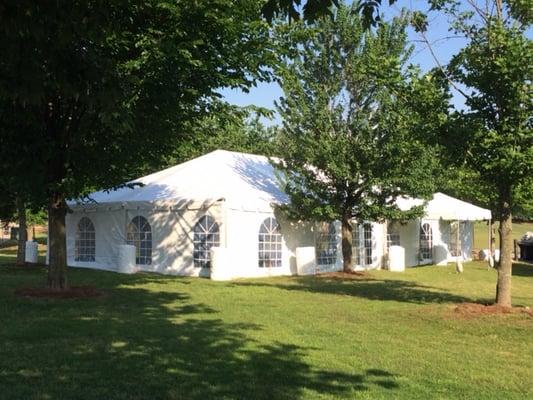 30x60 Frame tent with window sidewalls.