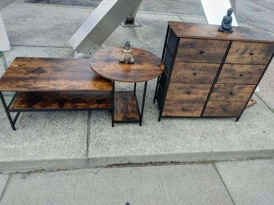 Living room table and dresser