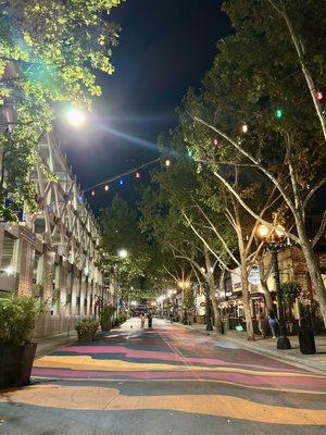 One block from downtown San Jose pedestrian street