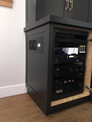 Media room Rack with VoiP and temperature control