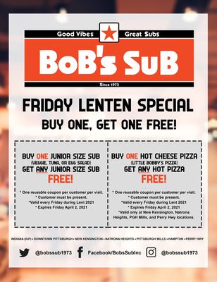 FRIDAY LENTEN SPECIAL! :)