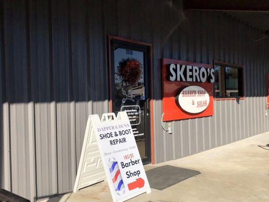 Come inside Skero's Barbershop & Salon for Boot Deep Cleaning & Conditioning or Shoe Shine drop-off services.