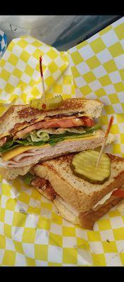 Turkey club sandwiches