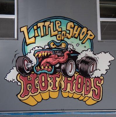 Little Shop of Hot Rods logo.