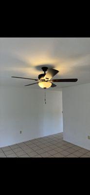 Installed new ceiling fan