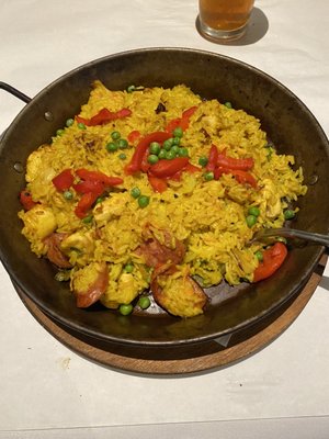 This is the chicken and sausage paella- absolutely divine!