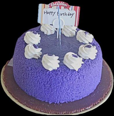 Ube Overload Round Birthday Cake