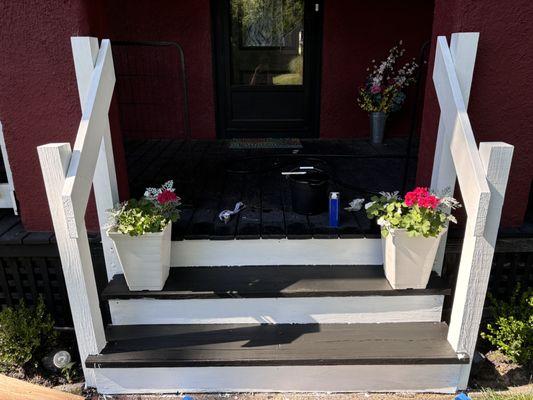 Refinished front steps