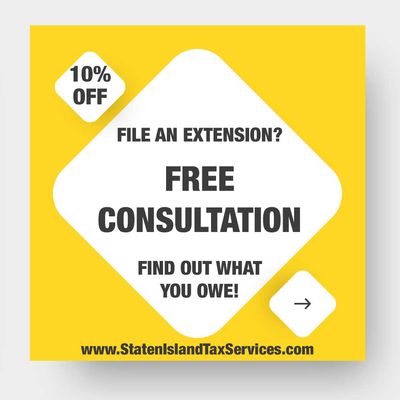 Need a business tax filing extension?  Call us today for a free consultation and find out what you owe!