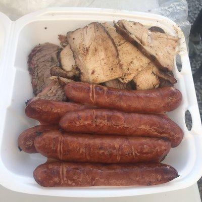 Big meats. Big eats. Sausage, brisket, turkey!