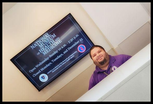 The receptionist was great!!!  He explained the layout of the museum perfectly.  Due to his explanation we didn't miss a thing.