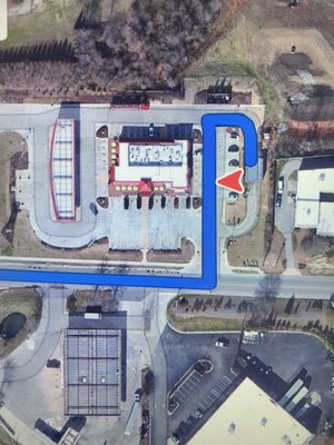 Aerial Map Location behind Sheetz parking lot just off of I-40 Sandy Ridge Road (Exit 208) and Triad Road