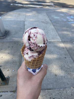 Cherry Vanilla Waffle Cone