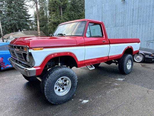 1977 Ford F-250. Frame & Exterior restoration. Lots of fun doing projects like this! Lets us know if you have one too!