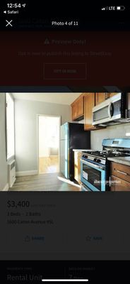 One bedroom across from Prospect Park