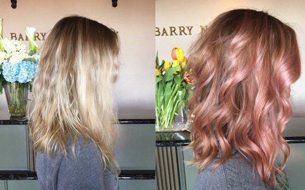 Grown out blonde to rose gold by Ashley