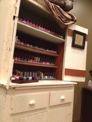 Nail polish cabinet