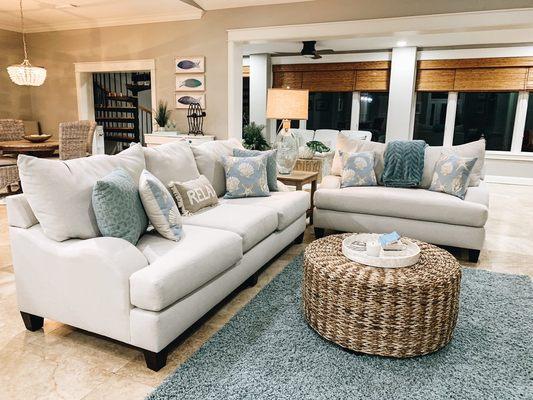 -Interiors By Kaitlyn- Residential Beach House Featuring Furniture From Seaside Furniture Company.