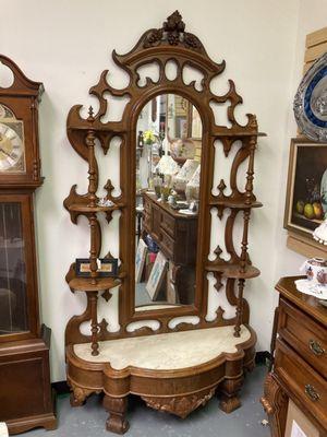 Vintage etagere victorian marble top