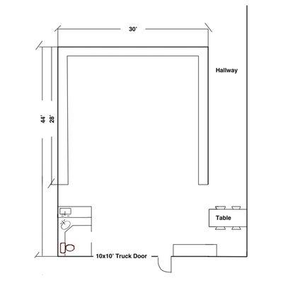 Layout of photo rental space