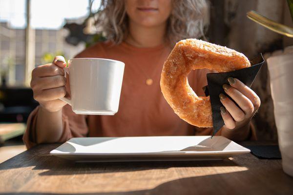 Coffee and donuts all day!