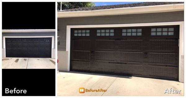 Replacing existing garage door and opener to a new style garage door and opener . By : SOL Garage Door And Gate