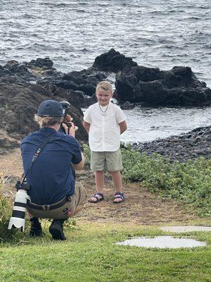 William taking photos of my 6 year old grandson