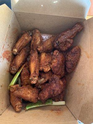 Cajun and Nashville Hot wings.