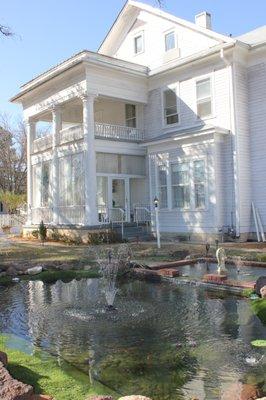 Koi pond south Side of property.