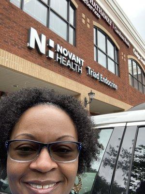 Outside Novant Health Triad Endocrine after stopping by.