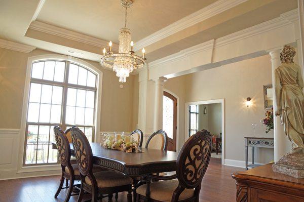 Dining Room with barrel ceiling