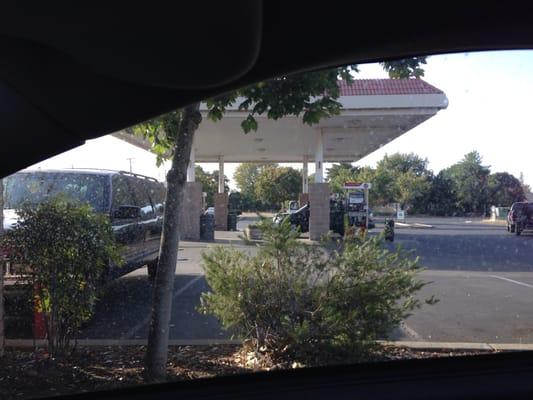 View from the car wash line