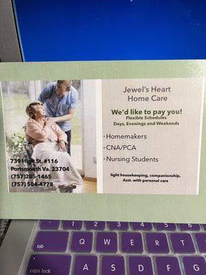 Jewels Heart Home Care